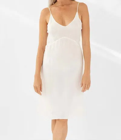 ARAKS CADEL SILK SLIP CHEMISE IN WHITE