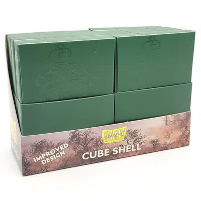 ARCANE TINMEN CUBE SHELL CARD DECK BOX, FOREST GREEN - 8 PIECE