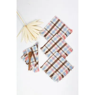 ARCHIVE NEW YORK ARCHIVE NEW YORK HANDWOVEN CLASSIC PLAID COTTON PARTY NAPKINS, SET OF 4