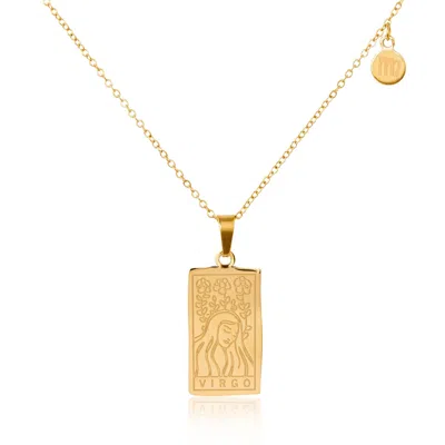 ARCTIC FOX & CO. WOMEN'S GOLD VIRGO ZODIAC STAR SIGN NECKLACE