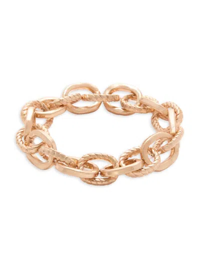 AREA STARS WOMEN'S 24K GOLDPLATED LINK BRACELET
