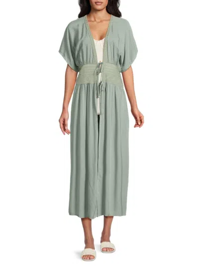 AREA STARS WOMEN'S SUMMER BREEZE LACE-TRIM COVER-UP CARDIGAN