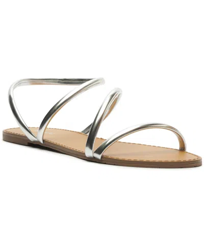 AREZZO WOMEN'S MIKAYLA ROUND TOE FLAT SANDALS