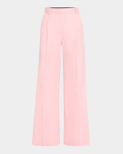 ARGENT PLEATED WIDE-LEG SEASONLESS WOOL TROUSERS
