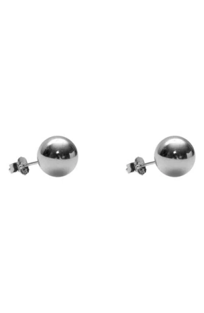 ARGENTO VIVO ARGENTO VIVO STERLING SILVER BALL STUD EARRINGS