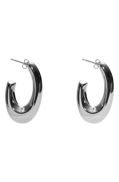 ARGENTO VIVO ARGENTO VIVO GRADUATED OVAL HOOK HOOP EARRINGS