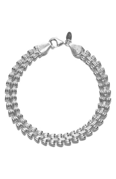 ARGENTO VIVO ARGENTO VIVO STERLING SILVER PANTHER LINK BRACELET