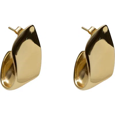 ARGENTO VIVO ARGENTO VIVO STERLING SILVER WIDE MOLTEN RIBBON STUD EARRINGS