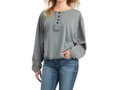 ARIAT PINON HENLEY TOP IN MIDNIGHTNAVY