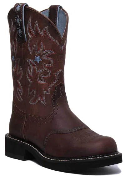 ARIAT ARIAT PROBABY DAMEN LEDER WADENLANG WESTERN STIEFEL IN BROWN GRÖSSEN UK 3 - 8