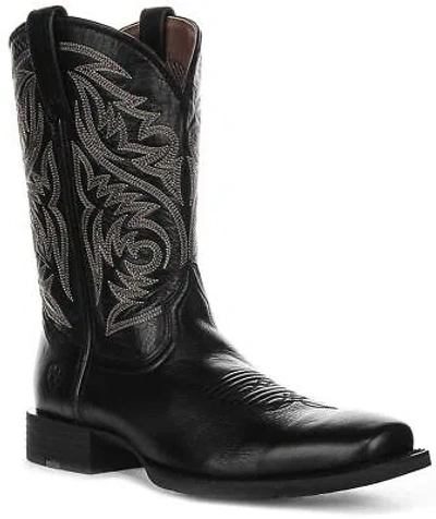 ARIAT ARIAT SPORT HERDSMAN 4LR TECH WESTERN COWBOY MENS BOOTS BLACK US 6- 13