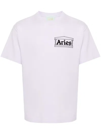 ARIES TEMPLE LOGO-PRINT T-SHIRT