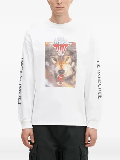 ARIES WOLF-PRINT LONG-SLEEVE T-SHIRT