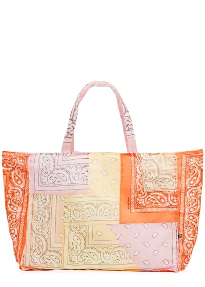 ARIZONA LOVE ARIZONA LOVE CABAS BANDANA PATCHWORK COTTON TOTE, TOTE BAG, HANDMADE