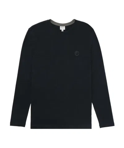 ARMANI COLLEZIONI DARK GRAY LOGO LONG-SLEEVED T-SHIRT