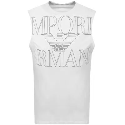 ARMANI COLLEZIONI EMPORIO ARMANI LOGO VEST WHITE