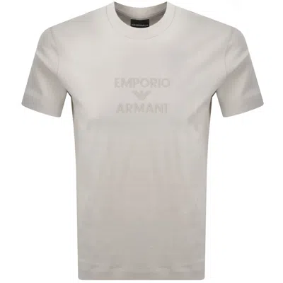 ARMANI COLLEZIONI EMPORIO ARMANI SHORT SLEEVE LOGO T SHIRT BEIGE