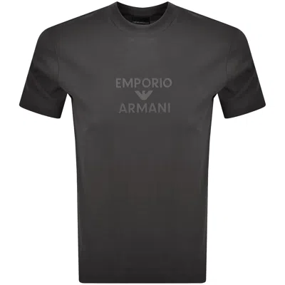 ARMANI COLLEZIONI EMPORIO ARMANI SHORT SLEEVE LOGO T SHIRT BLACK