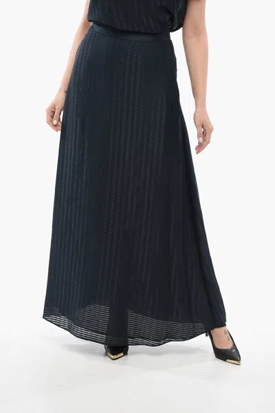 ARMANI COLLEZIONI EMPORIO MAXI SKIRT WITH SATIN MOTIF