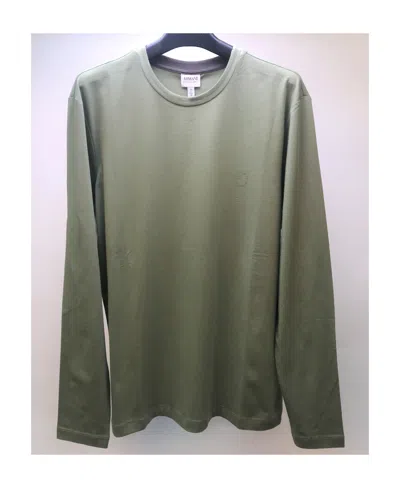 ARMANI COLLEZIONI LOGO ROUND COLLAR LONG-SLEEVED T-SHIRT