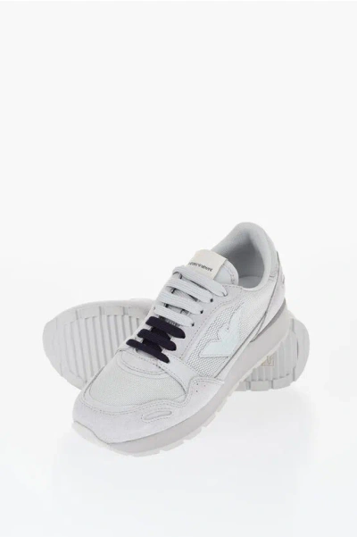 ARMANI COLLEZIONI Logoed Low-Top Sneakers With Contrasting Laces
