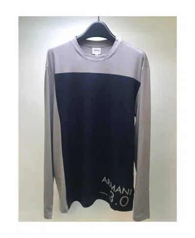 ARMANI COLLEZIONI LONG-SLEEVED T-SHIRT WITH SPLICING DETAILS