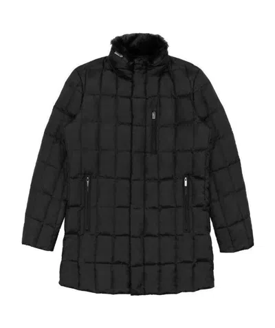 ARMANI COLLEZIONI MEDIUM AND LONG STYLE PLAID DOWN JACKET