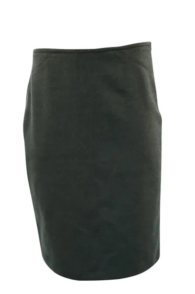 ARMANI COLLEZIONI PENCIL SKIRT IN GREEN WOOL