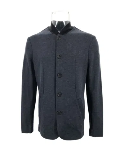 ARMANI COLLEZIONI SMALL COLLAR LONG-SLEEVED CASUAL JACKET