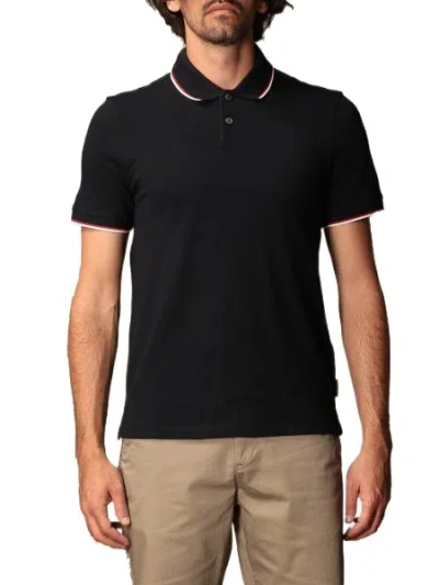 ARMANI EXCHANGE CONTRASTING-STRIPE POLO SHIRT
