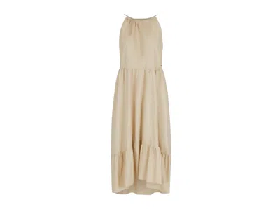ARMANI EXCHANGE ARMANI EXCHANGE FLUID MIDI DRESS WITH HALTERNECK