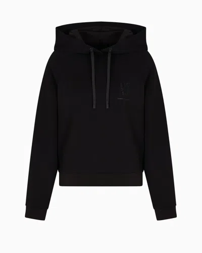 ARMANI EXCHANGE GLITTER LOGO HOODIE