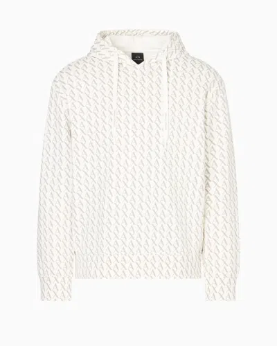 ARMANI EXCHANGE ALLOVER LOGO HOODIE
