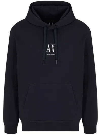 ARMANI EXCHANGE LOGO-DETAIL HOODIE