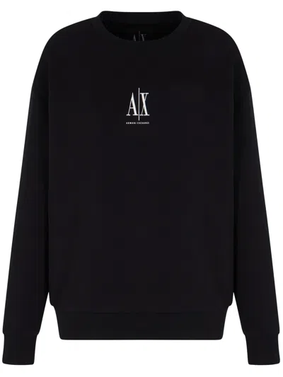 ARMANI EXCHANGE LOGO-EMBROIDERED SWEATSHIRT