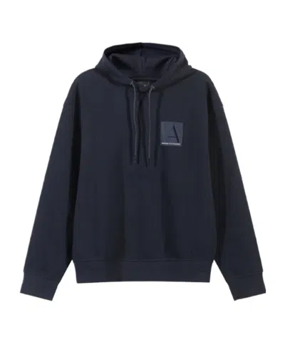 ARMANI EXCHANGE LOGO-PATCH HOODIE