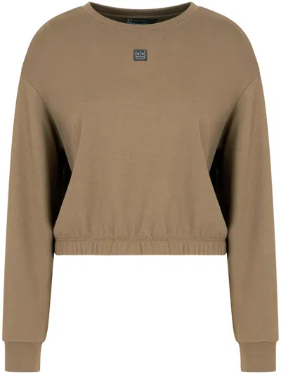 ARMANI EXCHANGE LOGO-PLAQUE SWEATSHIRT