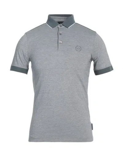 ARMANI EXCHANGE ARMANI EXCHANGE MAN POLO SHIRT GREY SIZE XS COTTON, ELASTANE