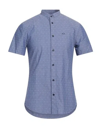 ARMANI EXCHANGE ARMANI EXCHANGE MAN SHIRT BLUE SIZE L COTTON