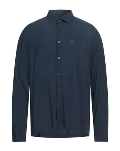ARMANI EXCHANGE ARMANI EXCHANGE MAN SHIRT NAVY SIZE L VISCOSE