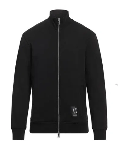 ARMANI EXCHANGE ARMANI EXCHANGE MAN SWEATSHIRT BLACK SIZE M COTTON, ELASTANE