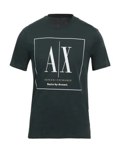 ARMANI EXCHANGE ARMANI EXCHANGE MAN T-SHIRT DARK GREEN SIZE L COTTON