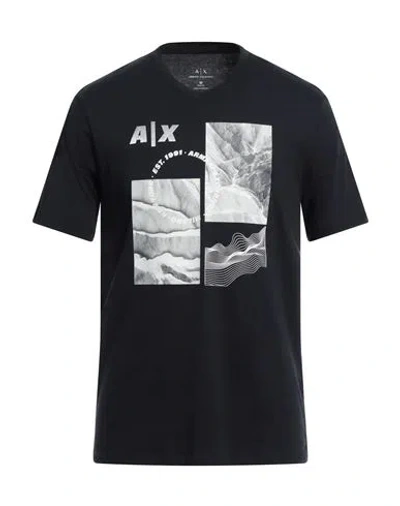 ARMANI EXCHANGE ARMANI EXCHANGE MAN T-SHIRT MIDNIGHT BLUE SIZE XS COTTON