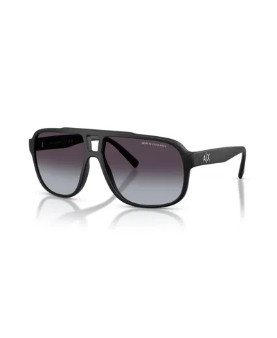ARMANI EXCHANGE MEN'S RECTANGLE SUNGLASSES, AX4104S