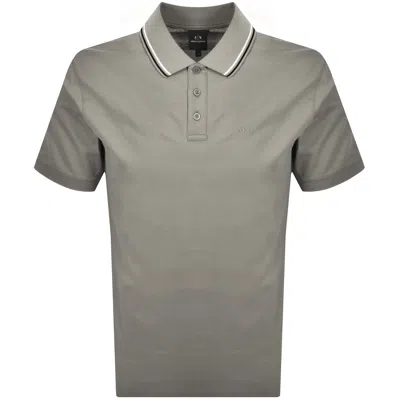 ARMANI EXCHANGE ARMANI EXCHANGE POLO T SHIRT BROWN