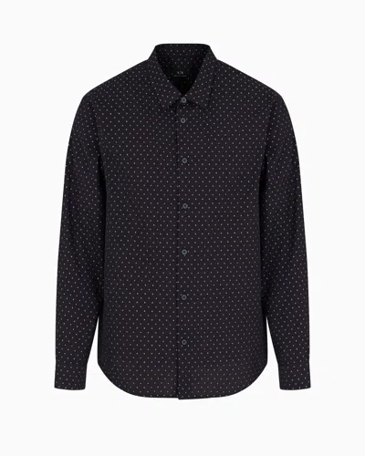 ARMANI EXCHANGE REGULAR FIT COTTON JACQUARD SHIRT