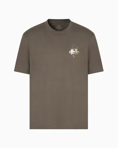 ARMANI EXCHANGE REGULAR FIT T-SHIRT WITH PRINT ON THE CHEST