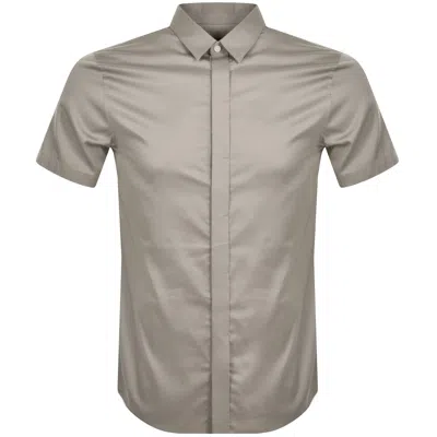 ARMANI EXCHANGE ARMANI EXCHANGE SLIM FIT SHIRT PLAZA TAUPE