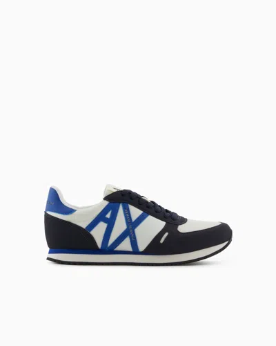 ARMANI EXCHANGE SNEAKERS IN ECO-SUEDE, MESH AND NYLON