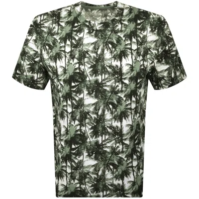 ARMANI EXCHANGE ARMANI EXCHANGE TROPICAL PRINT T SHIRT GREEN